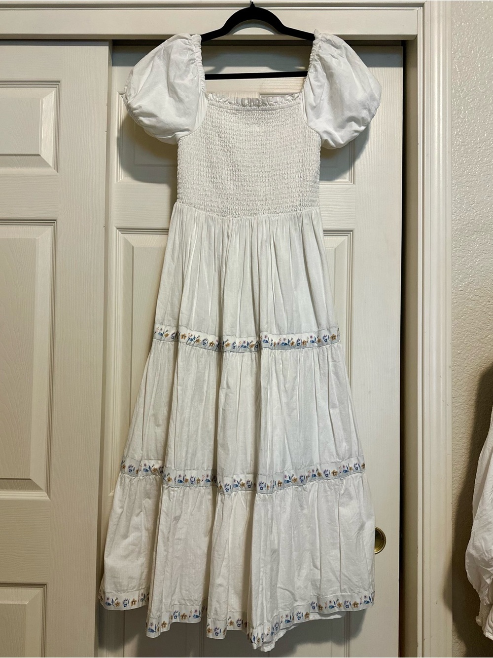 Rachel Zoe Smocked Cottage Core Midi Dress - Picture 2 of 5